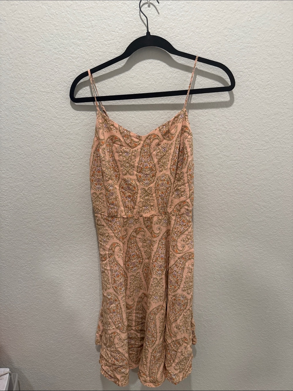 Old Navy Peach Paisley Midi Dress